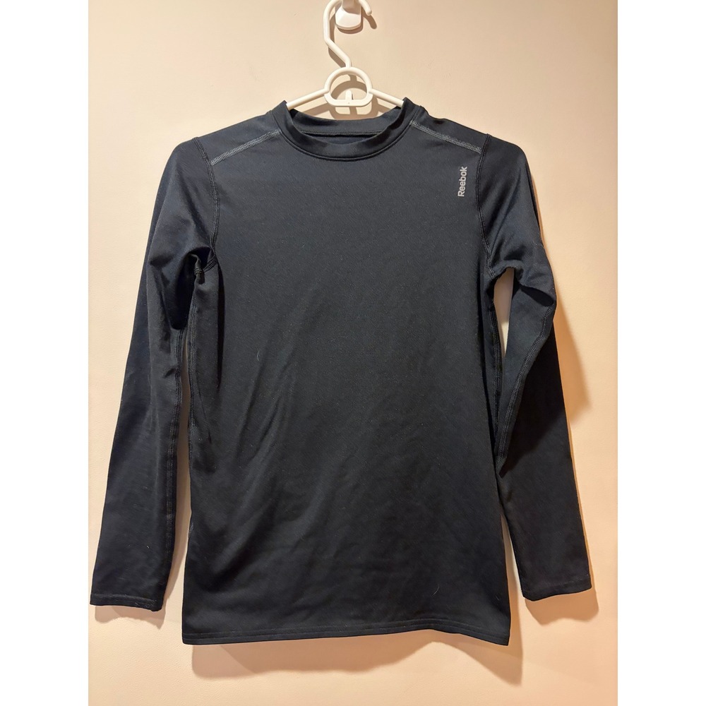 Youth Reebok Long Sleeve Black Speedwick Large 14/16 Layer Shirt Warmth Sports